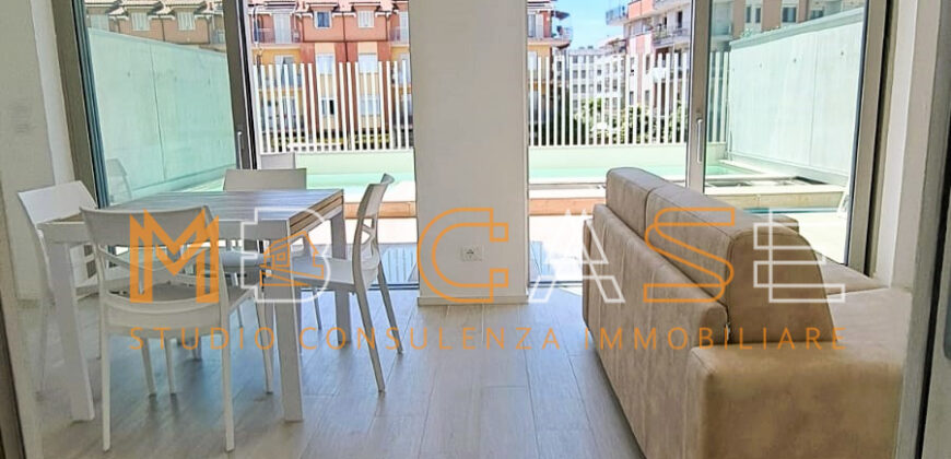 PRESTIGIOSO TRILOCALE DUPLEX NUOVO ARREDATO con PISCINA