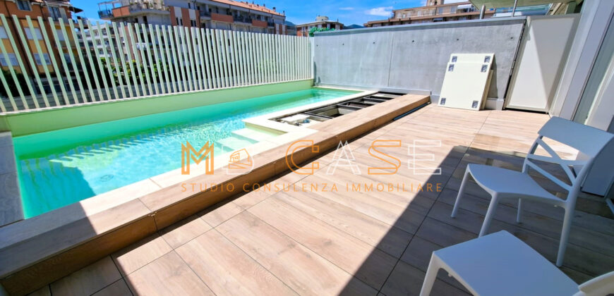PRESTIGIOSO TRILOCALE DUPLEX NUOVO ARREDATO con PISCINA