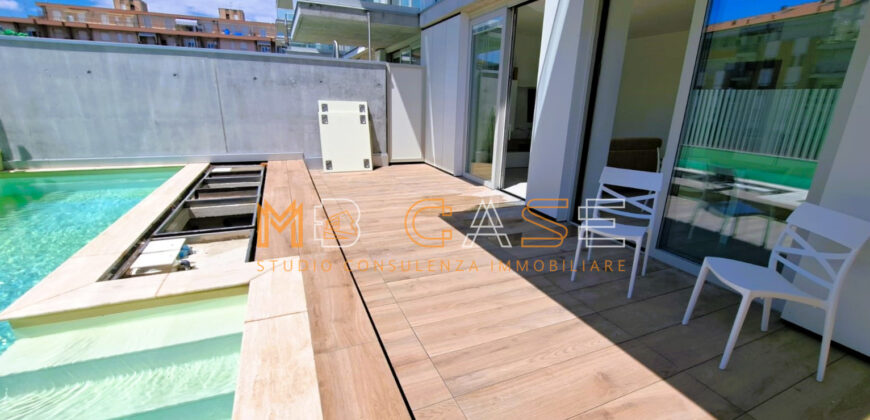 PRESTIGIOSO TRILOCALE DUPLEX NUOVO ARREDATO con PISCINA