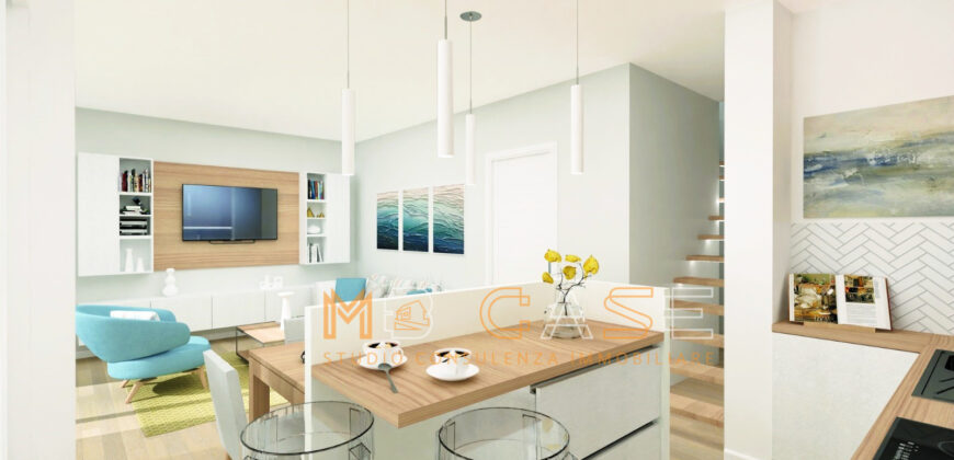 PRESTIGIOSO TRILOCALE DUPLEX NUOVO con PISCINA