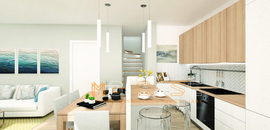 PRESTIGIOSO TRILOCALE DUPLEX NUOVO con PISCINA