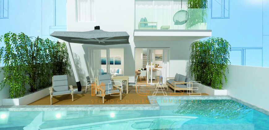 PRESTIGIOSO TRILOCALE DUPLEX NUOVO con PISCINA