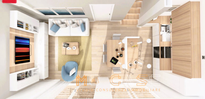 PRESTIGIOSO TRILOCALE DUPLEX NUOVO con PISCINA